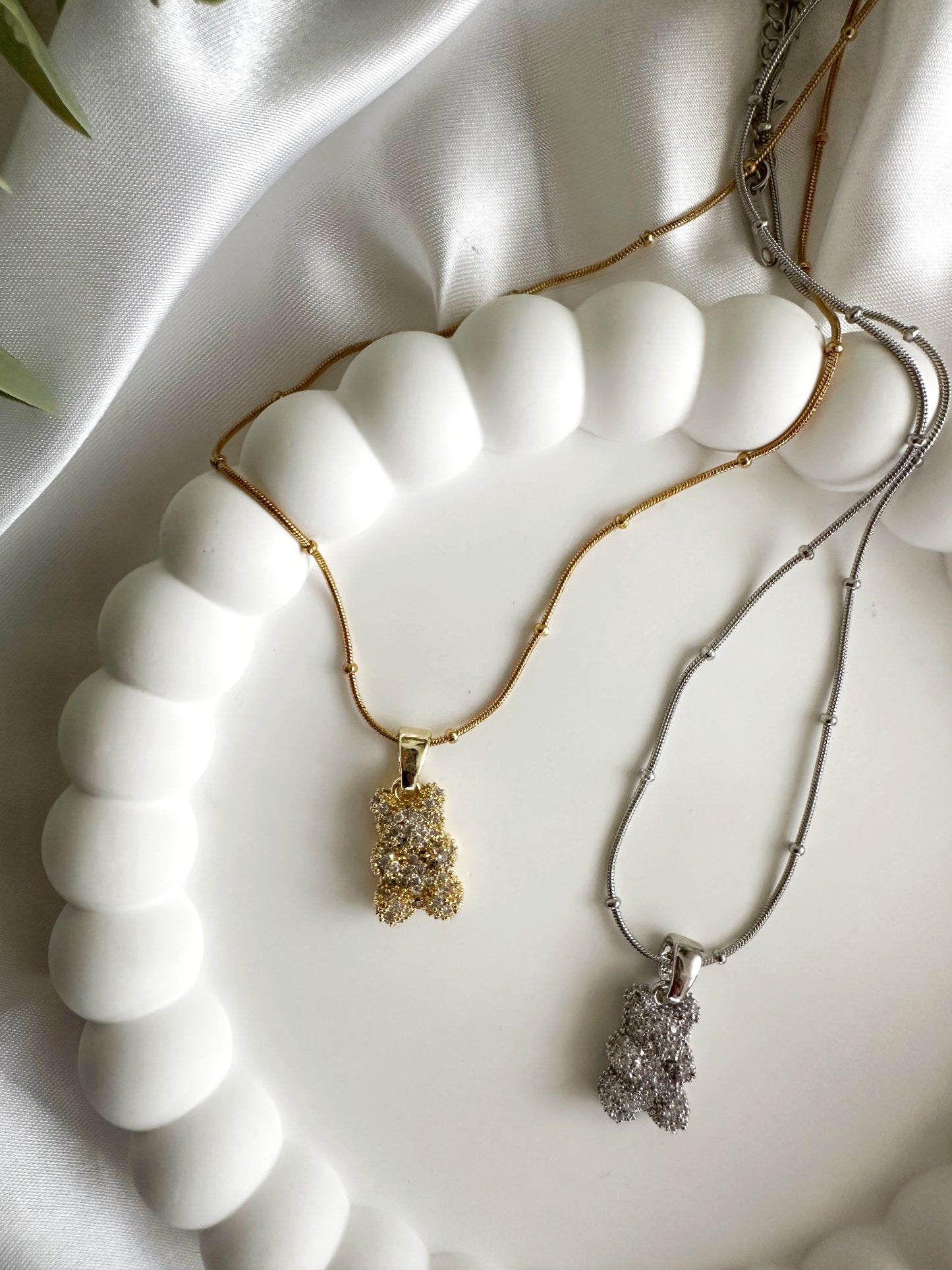 Mini Bear Halskette Gold&Silber