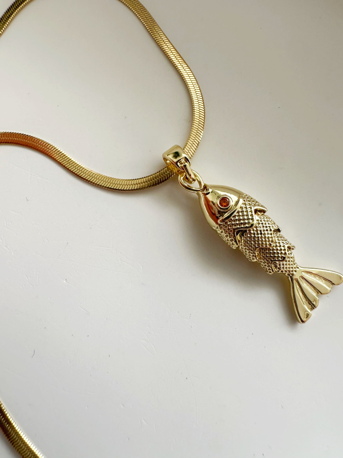 Kleiner Fisch Halskette 14 K