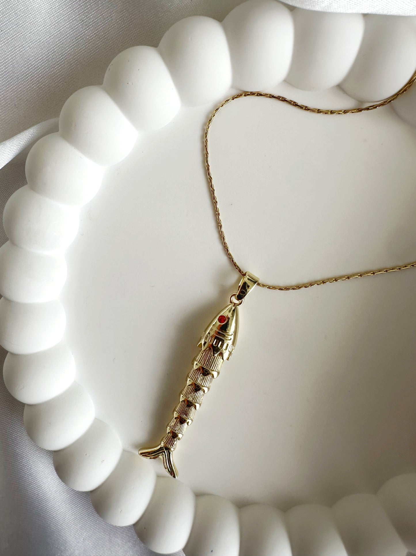 Fischgeist Halskette 14 K