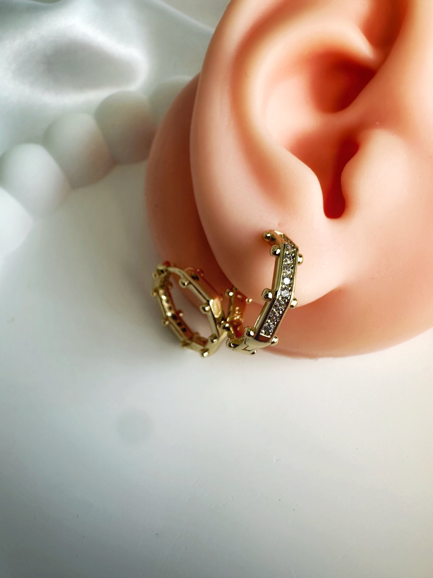 Zeitlos Ohrring 14 K