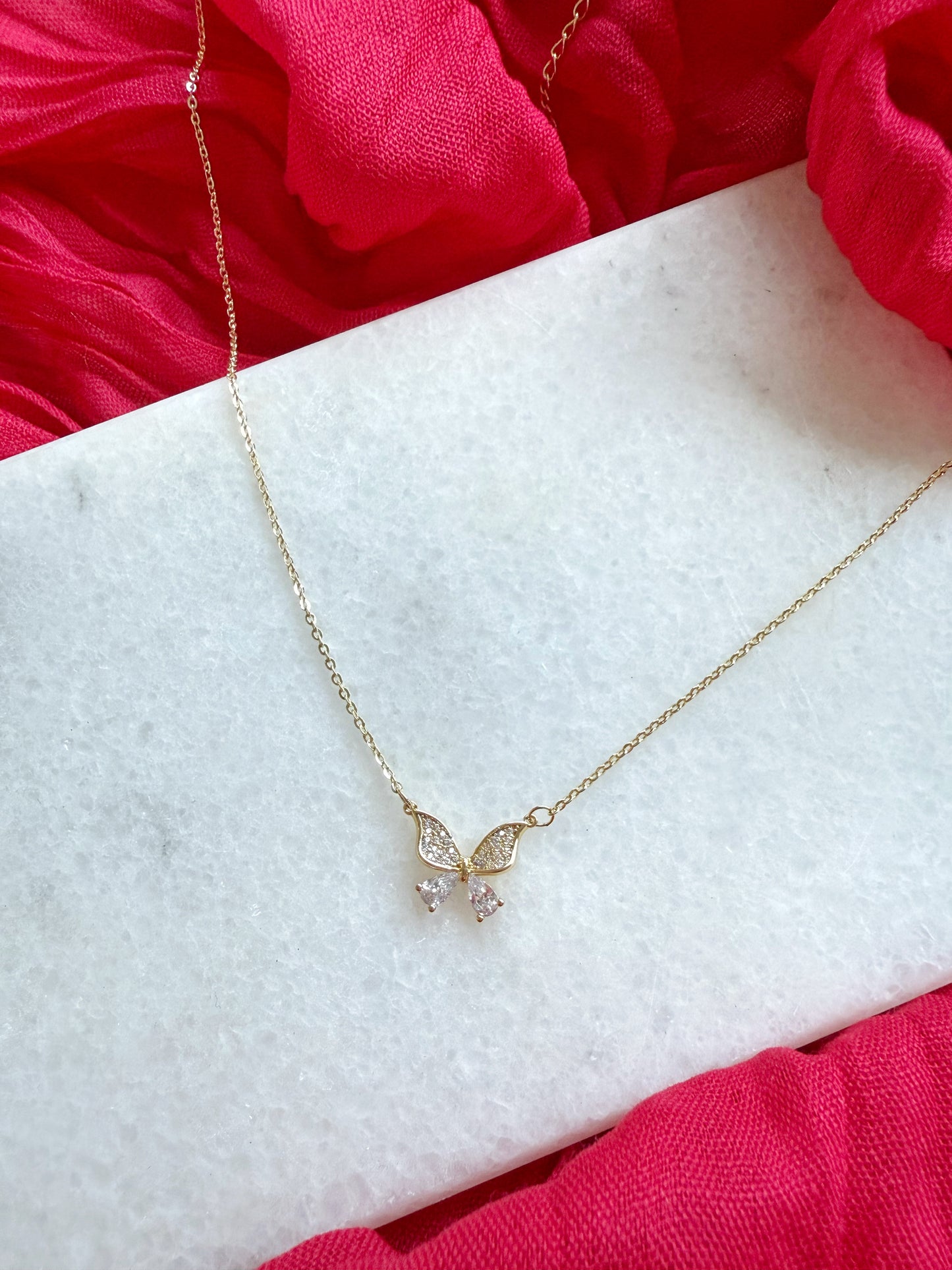 Schmetterling Halskette