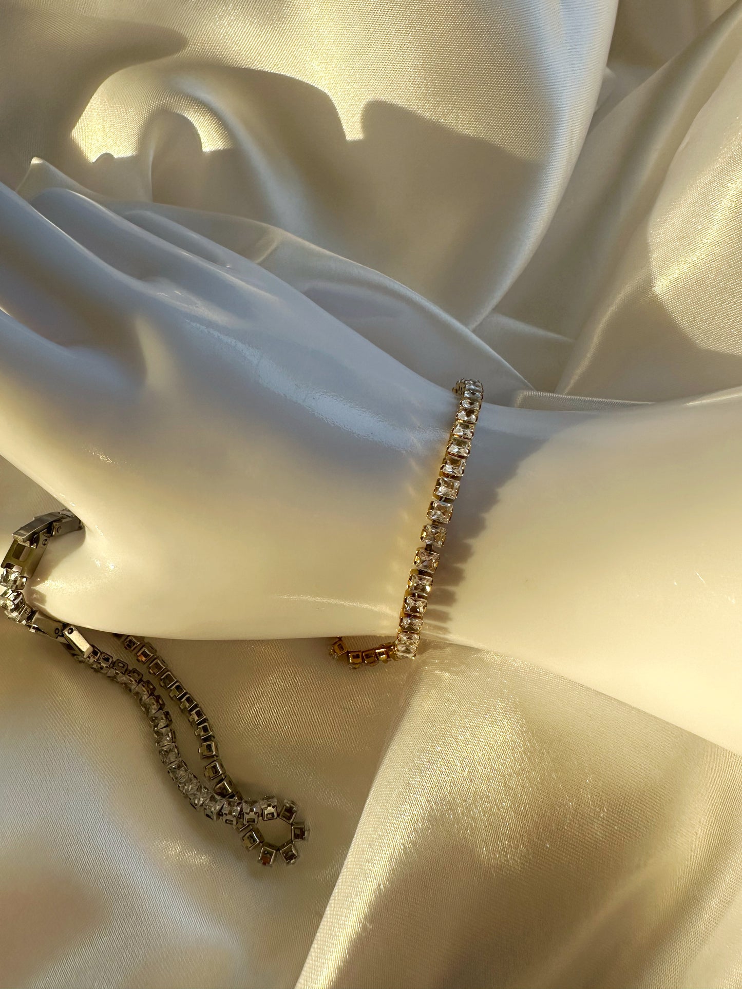 Glanzphad Armband 14 K vergoldet