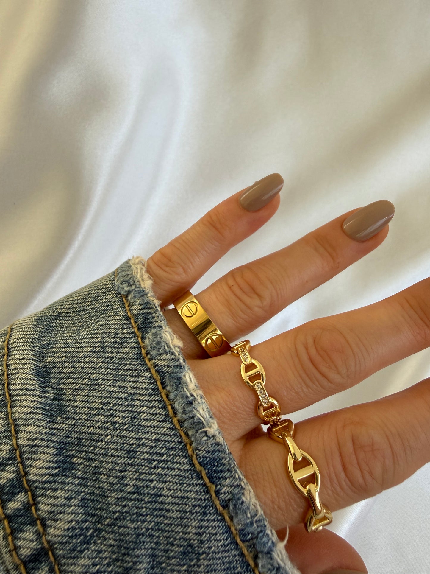 Clover Ring Mit Stein