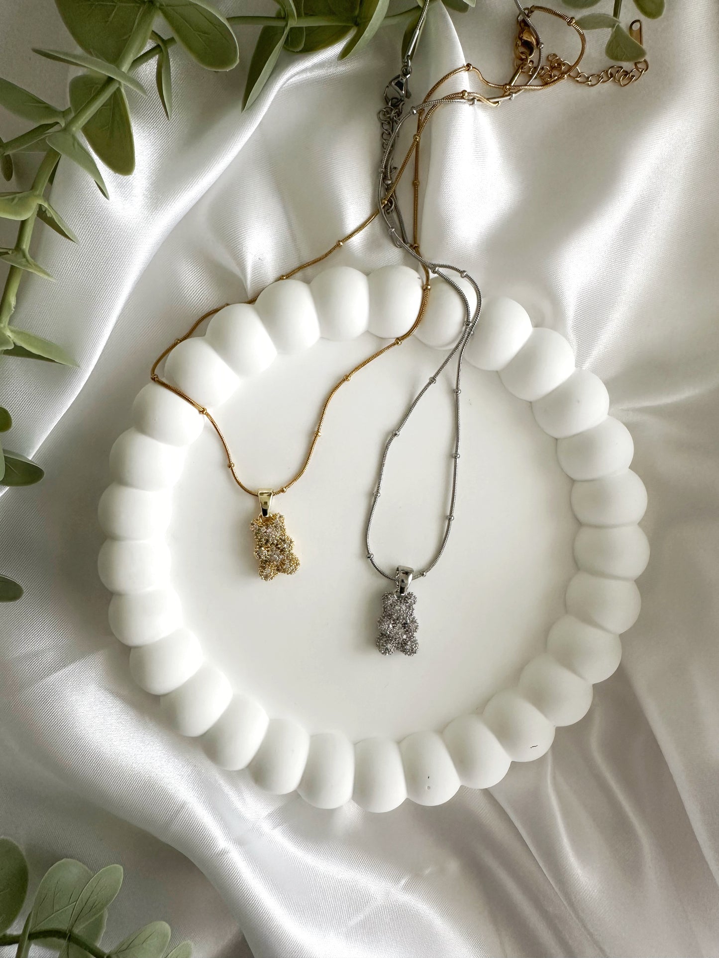 Mini Bear Halskette Gold&Silber