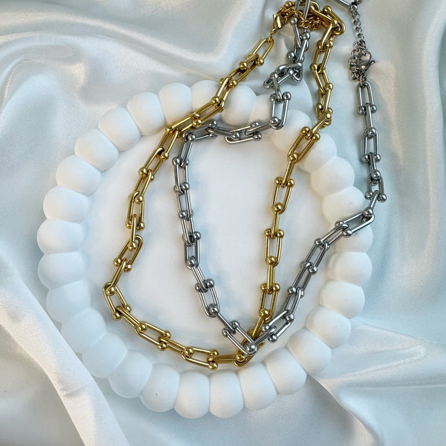 Prestige Halskette-Silber & Gold