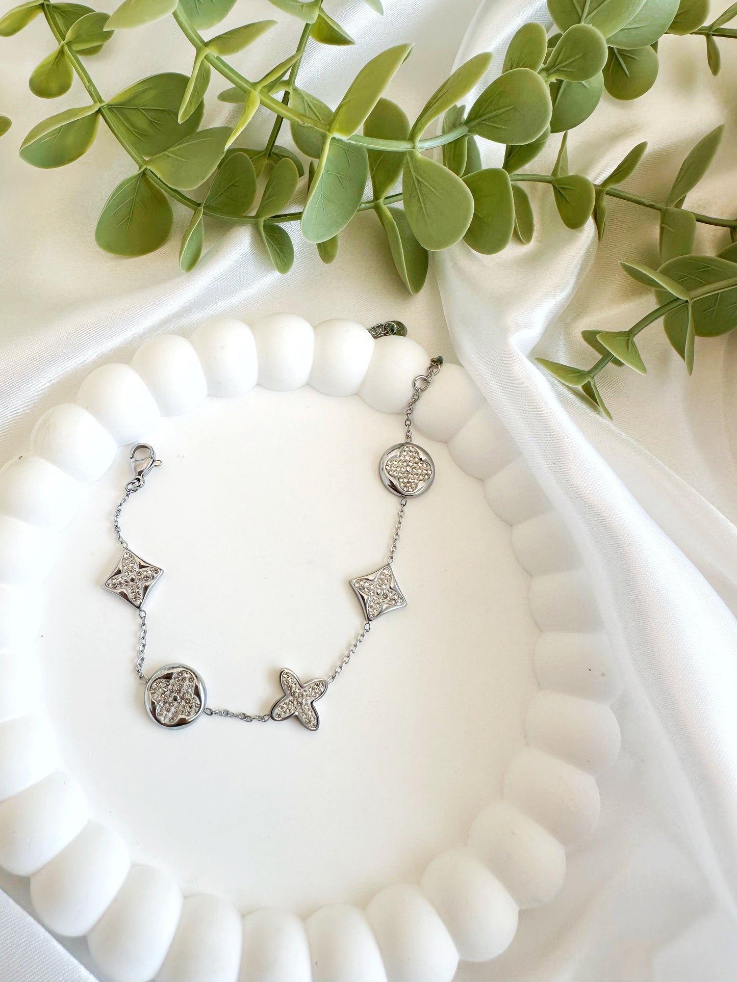 Nachtrose Armband Silber