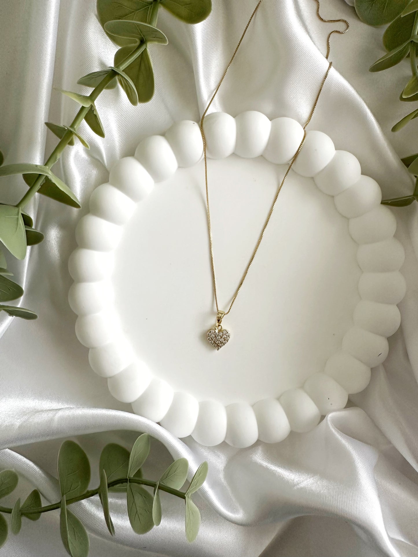 Mini Herz Halskette 14 K