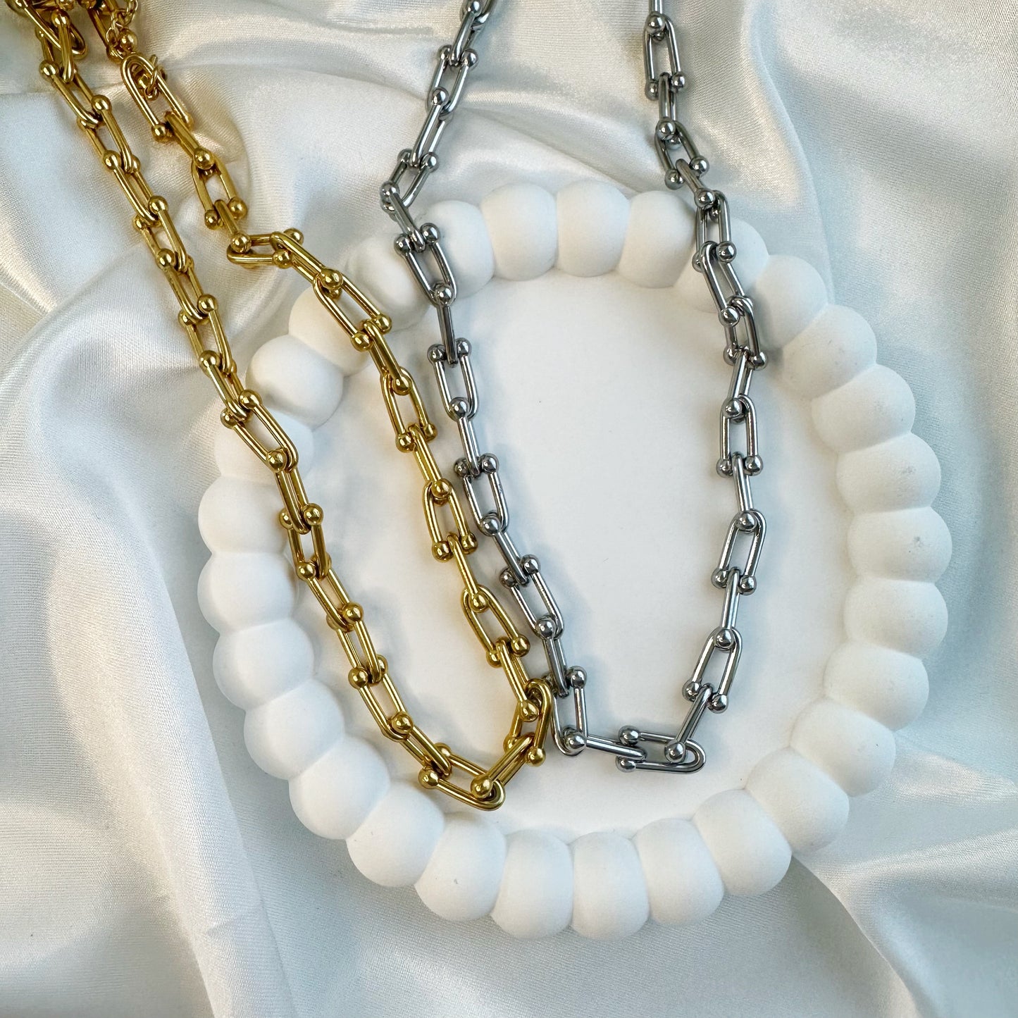 Prestige Halskette-Silber & Gold