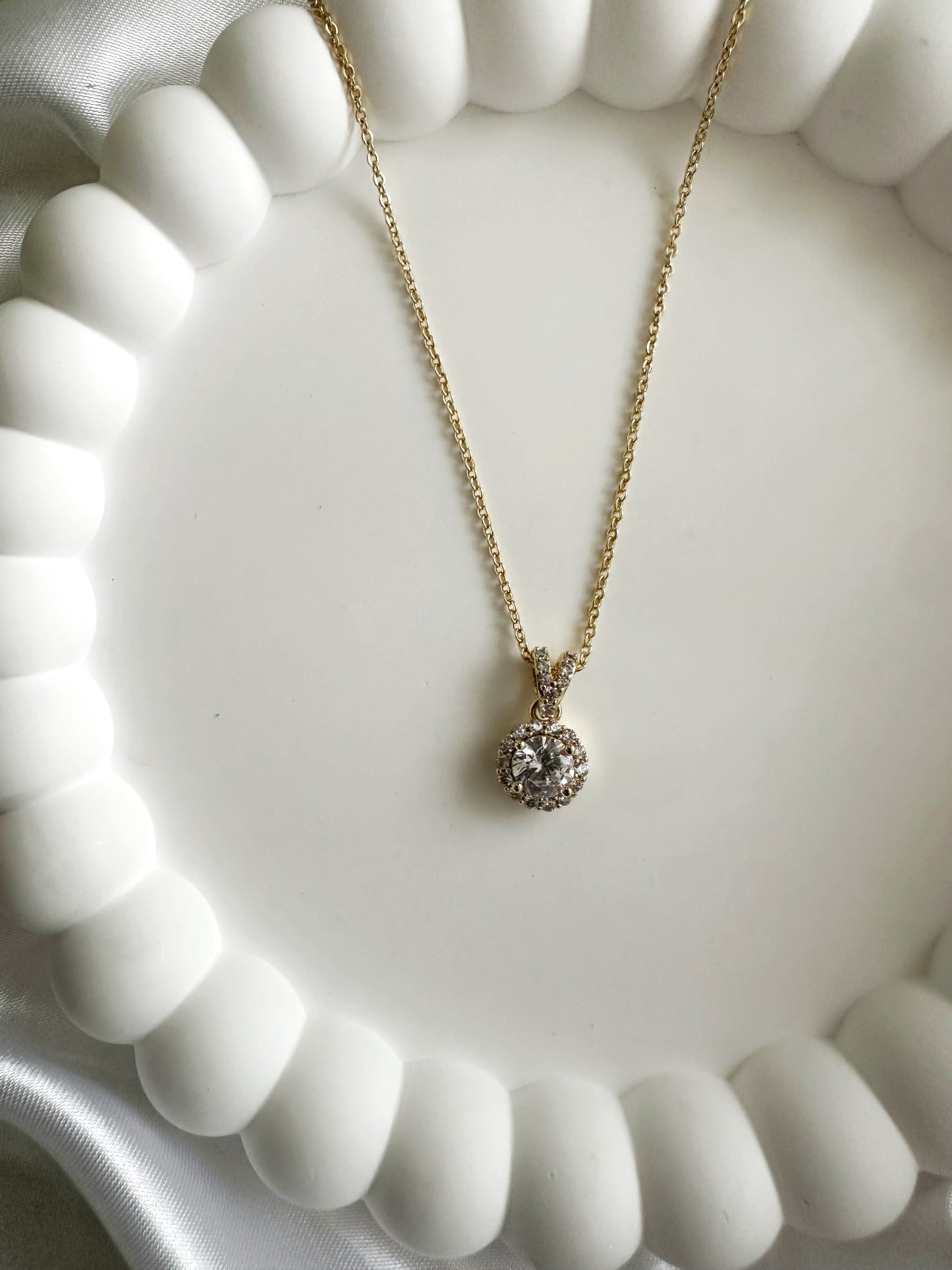 Stone Halskette 14 K