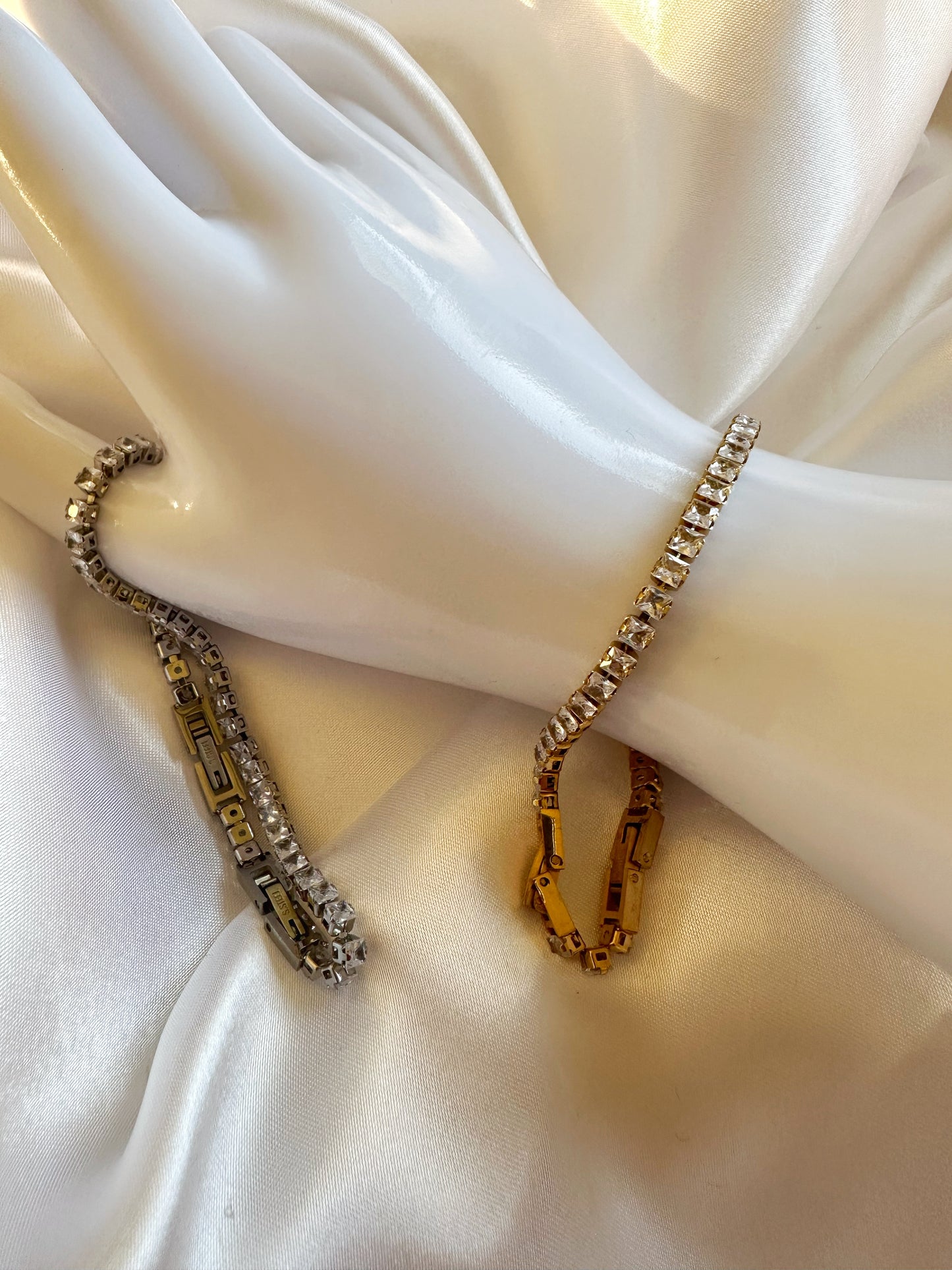Glanzphad Armband 14 K vergoldet