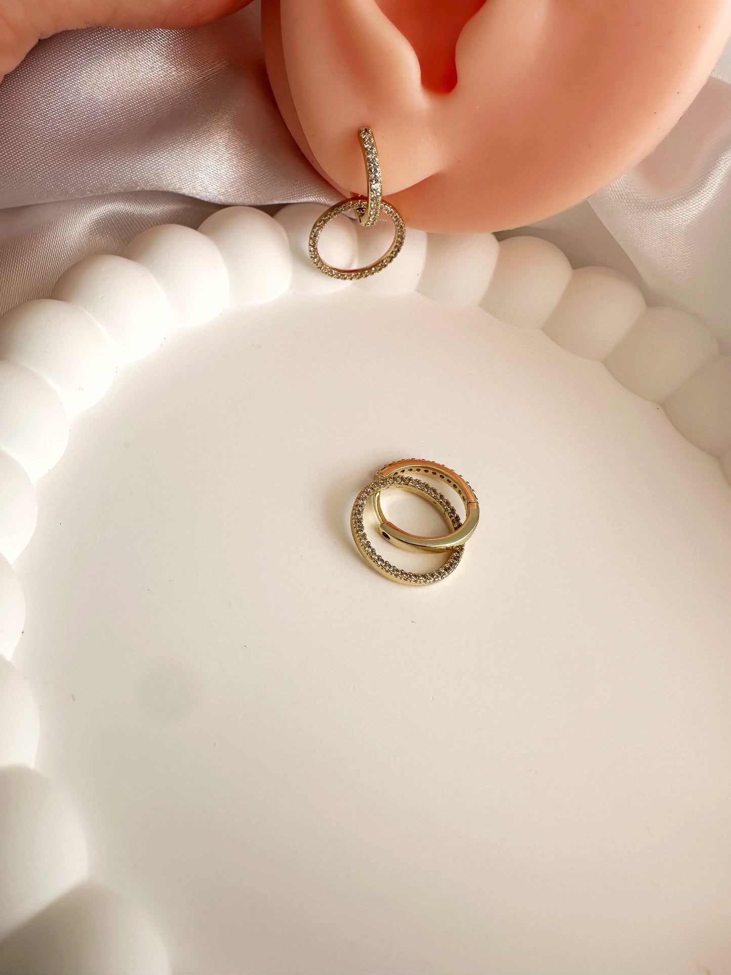 Glanz Ohrring 14 K