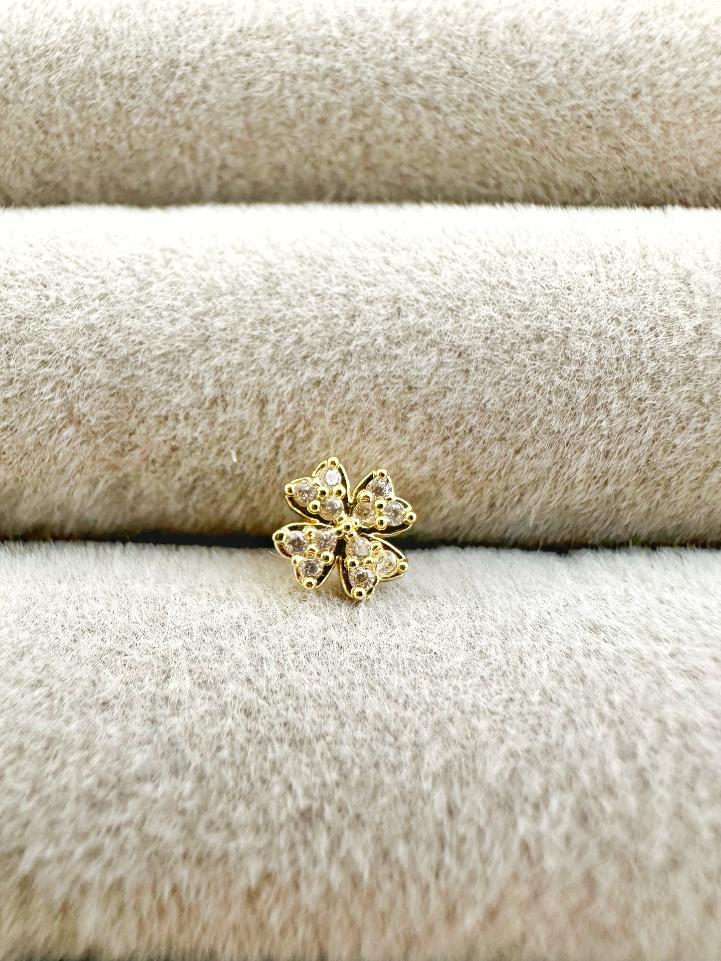 Klee Blatt Piercing Gold