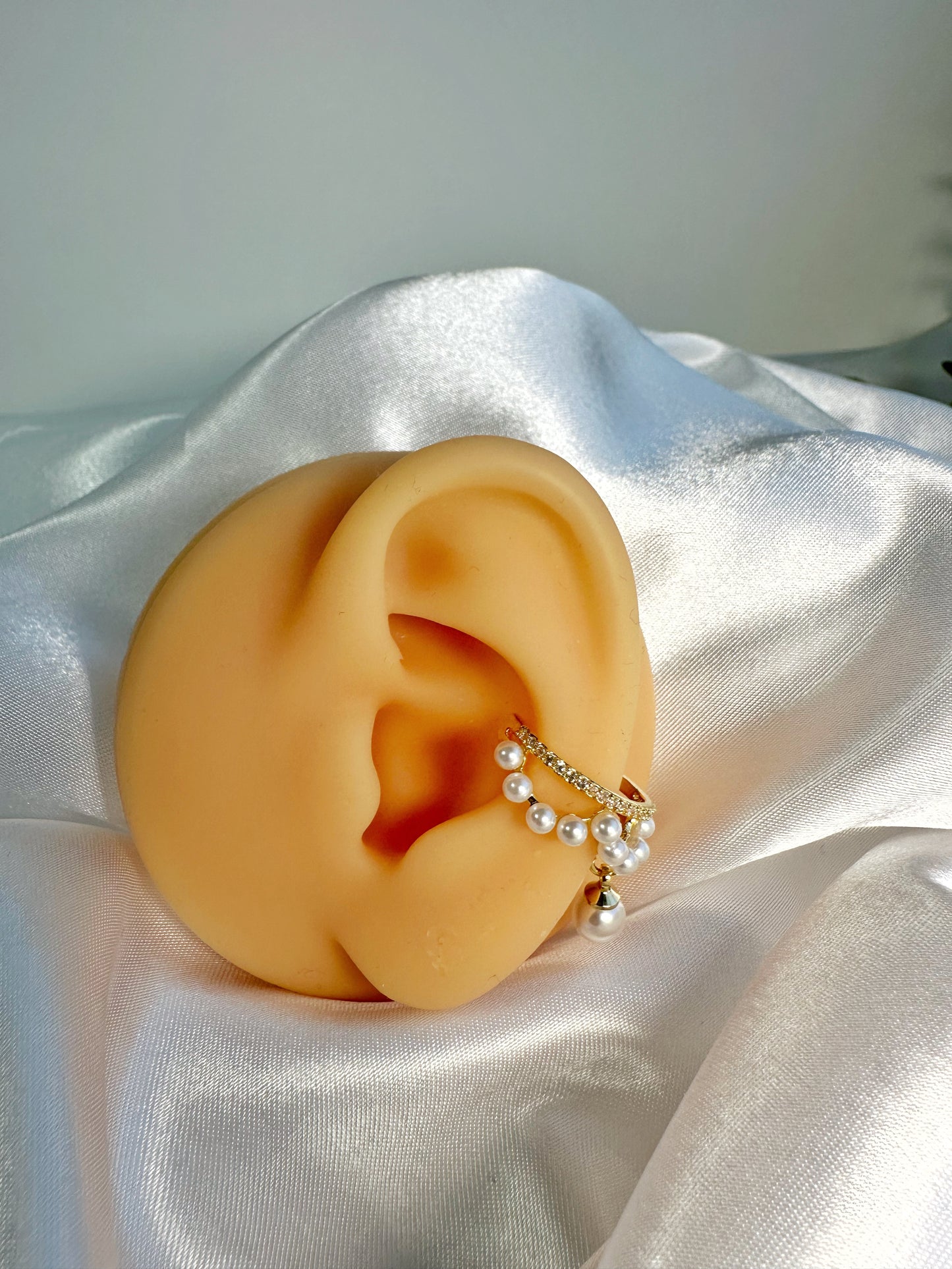 Perle mit Stein Earcuff
