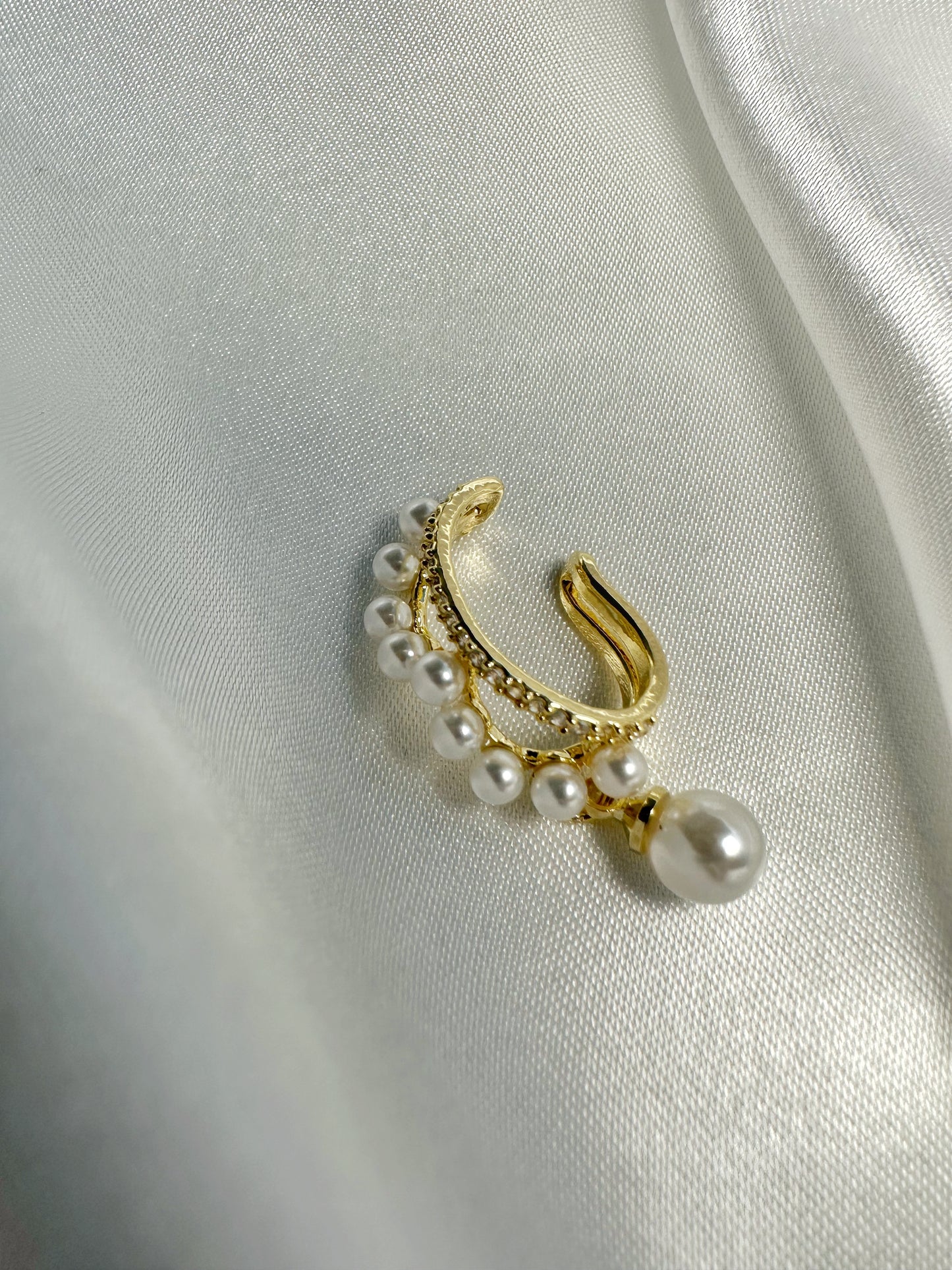 Perle mit Stein Earcuff