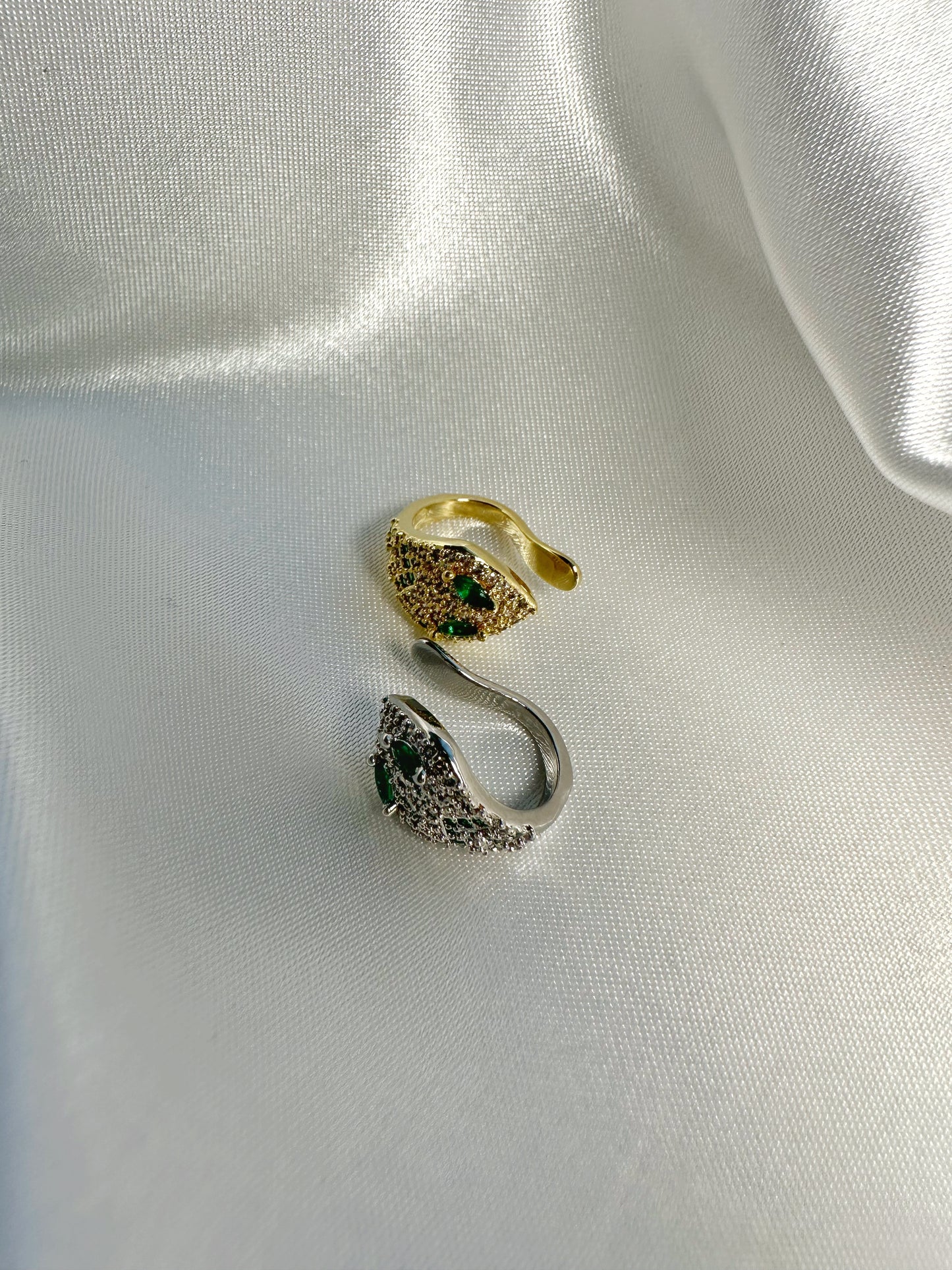 Snake Earcuff Silber & Gold