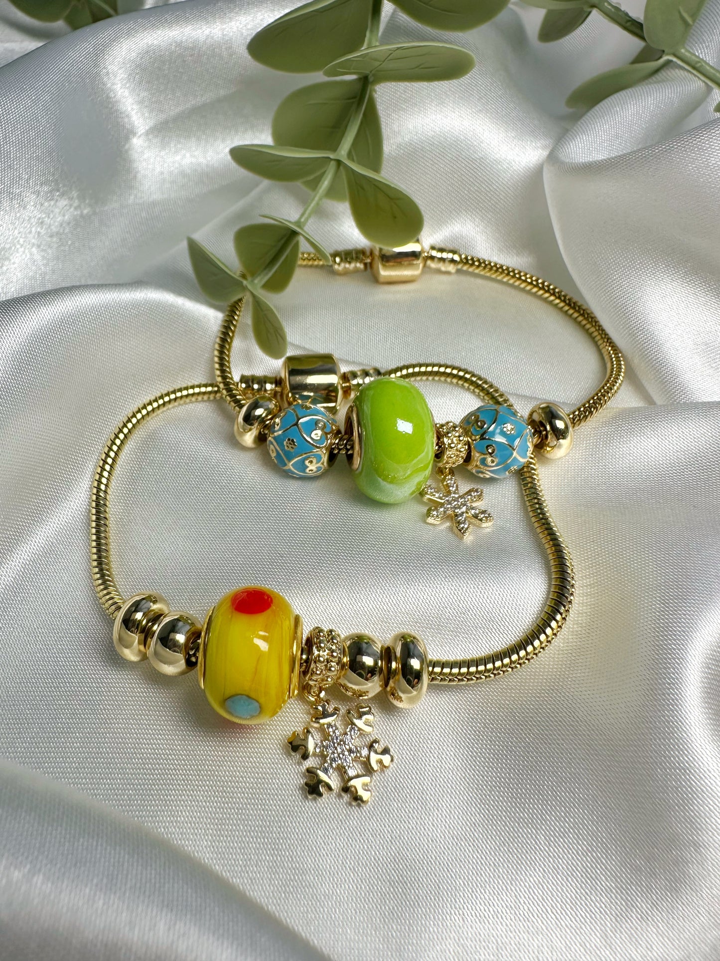 Charm Armband Gelb