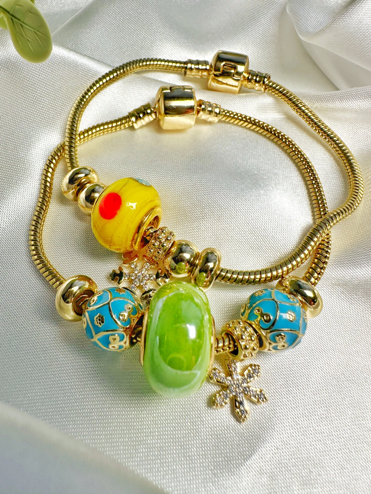 Charm Armband Gelb