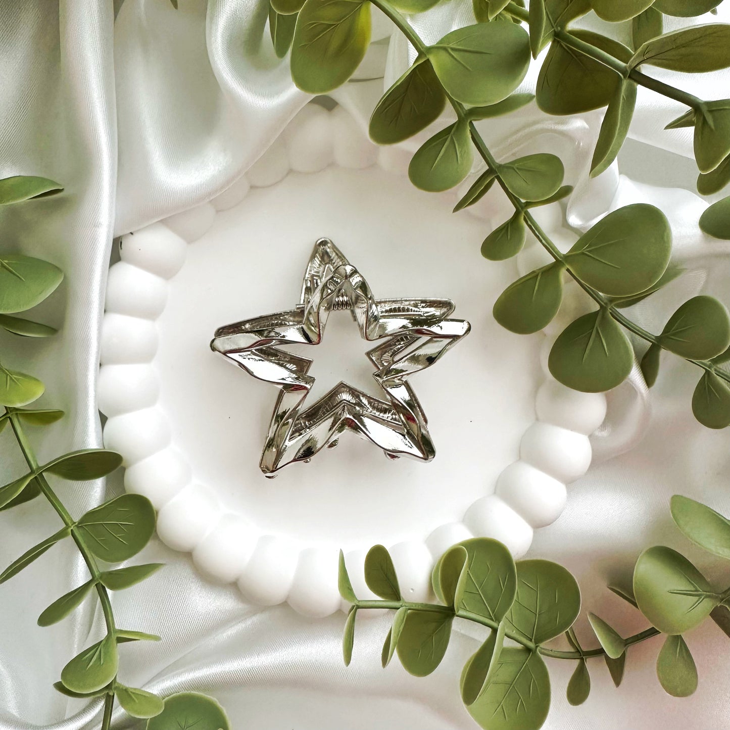 Star Haarklammer Silber