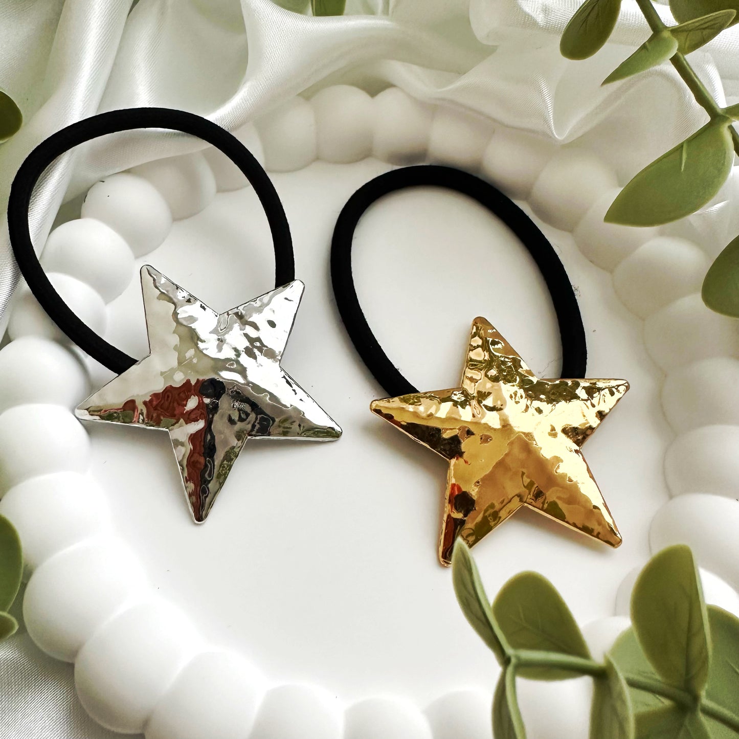 Star Haargummi Silber