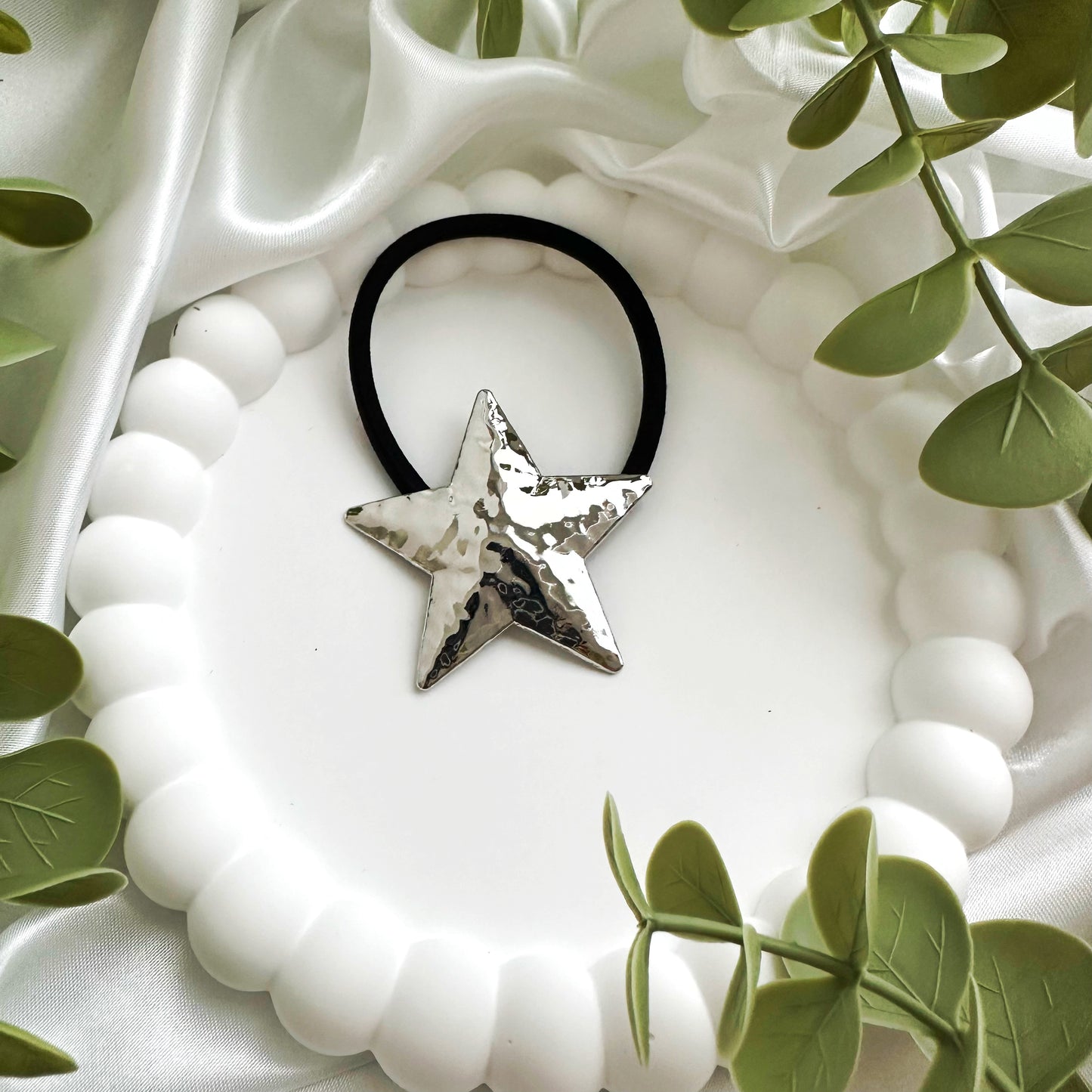 Star Haargummi Silber