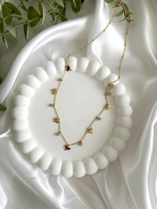 Libelle Halskette 14 K