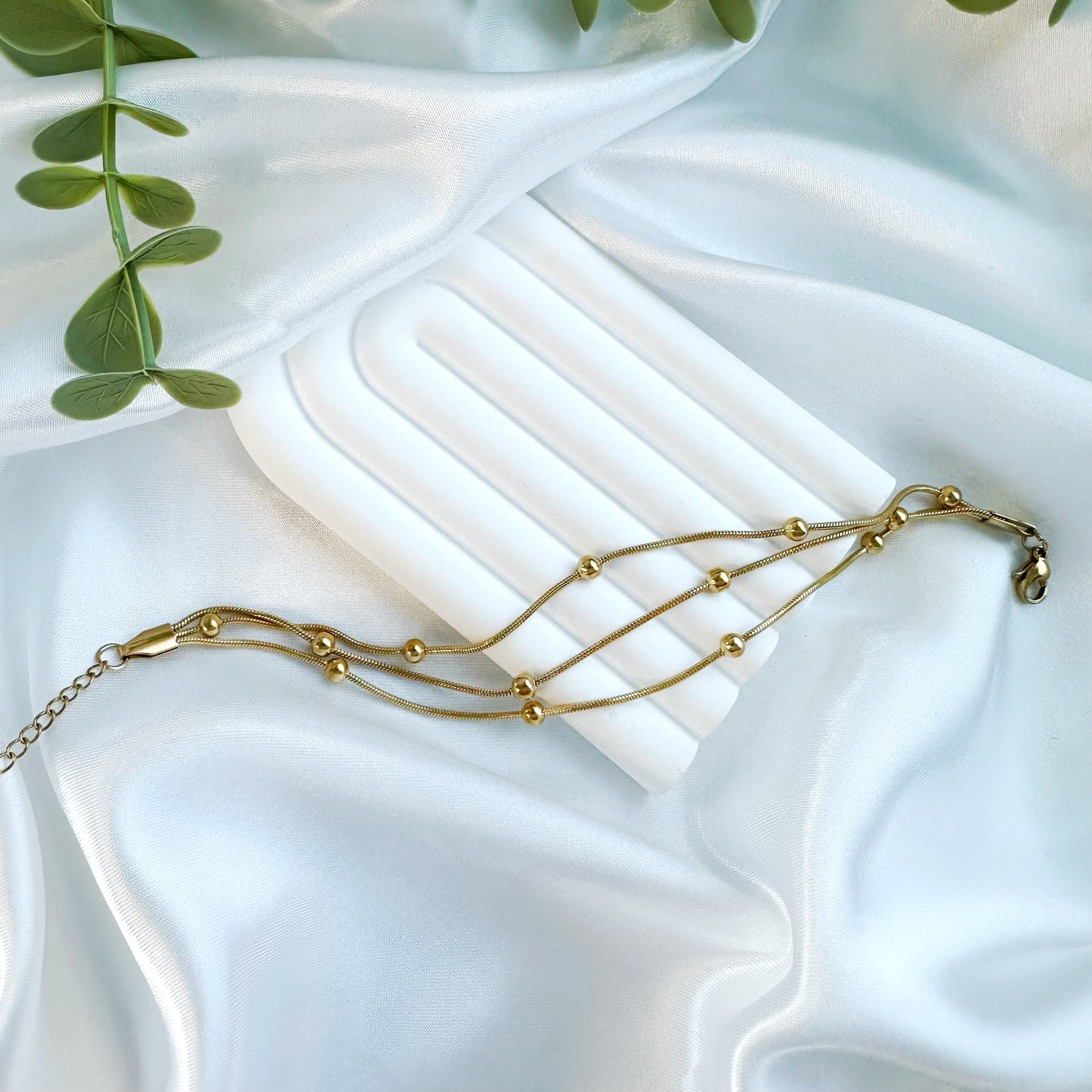 3er Elegant Armband Gold&Silber