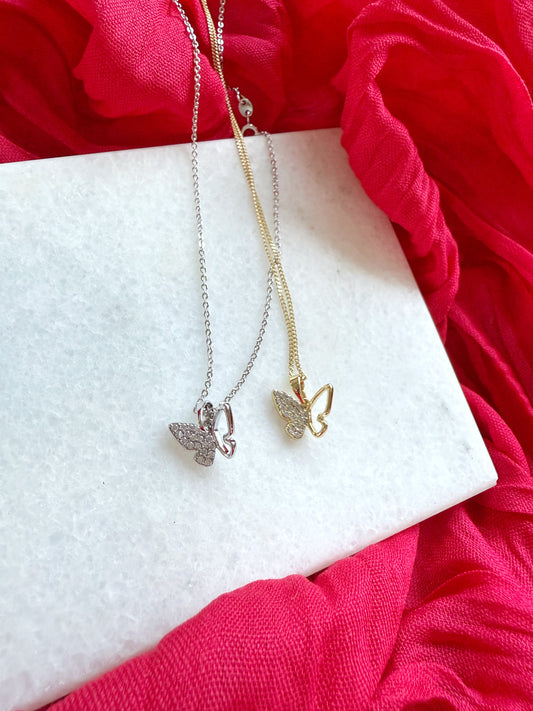 Lichtflügel Halskette Silber&Gold