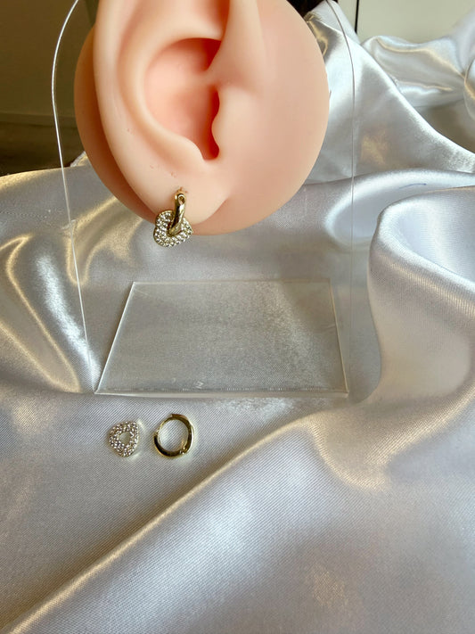 Mini Charm Herz Ohrring