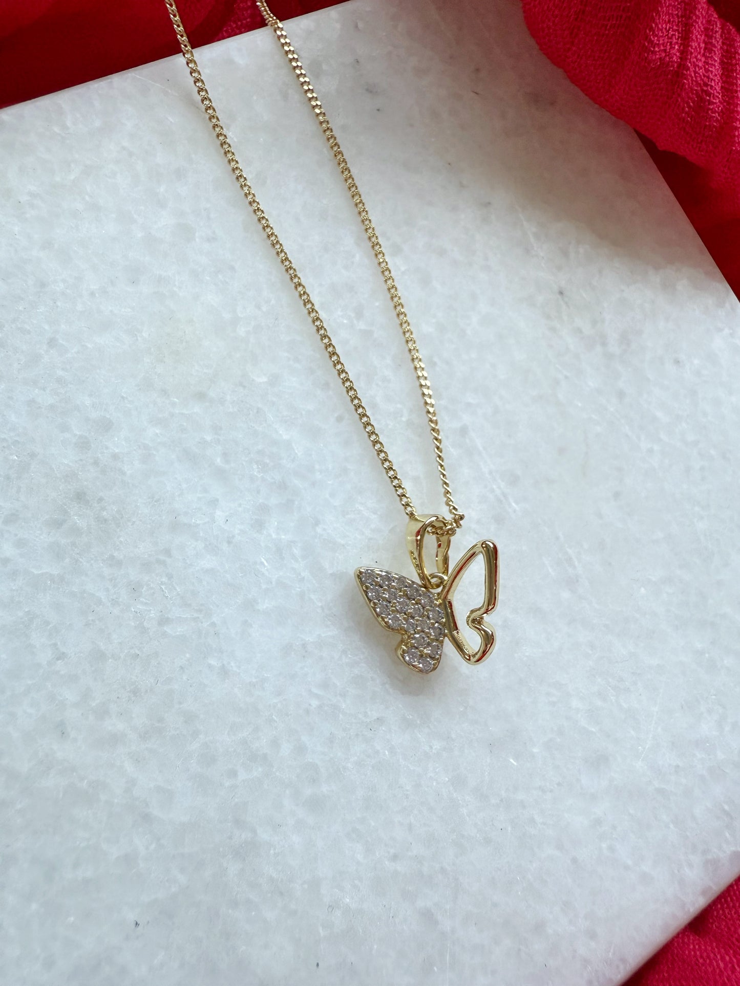 Lichtflügel Halskette Silber&Gold