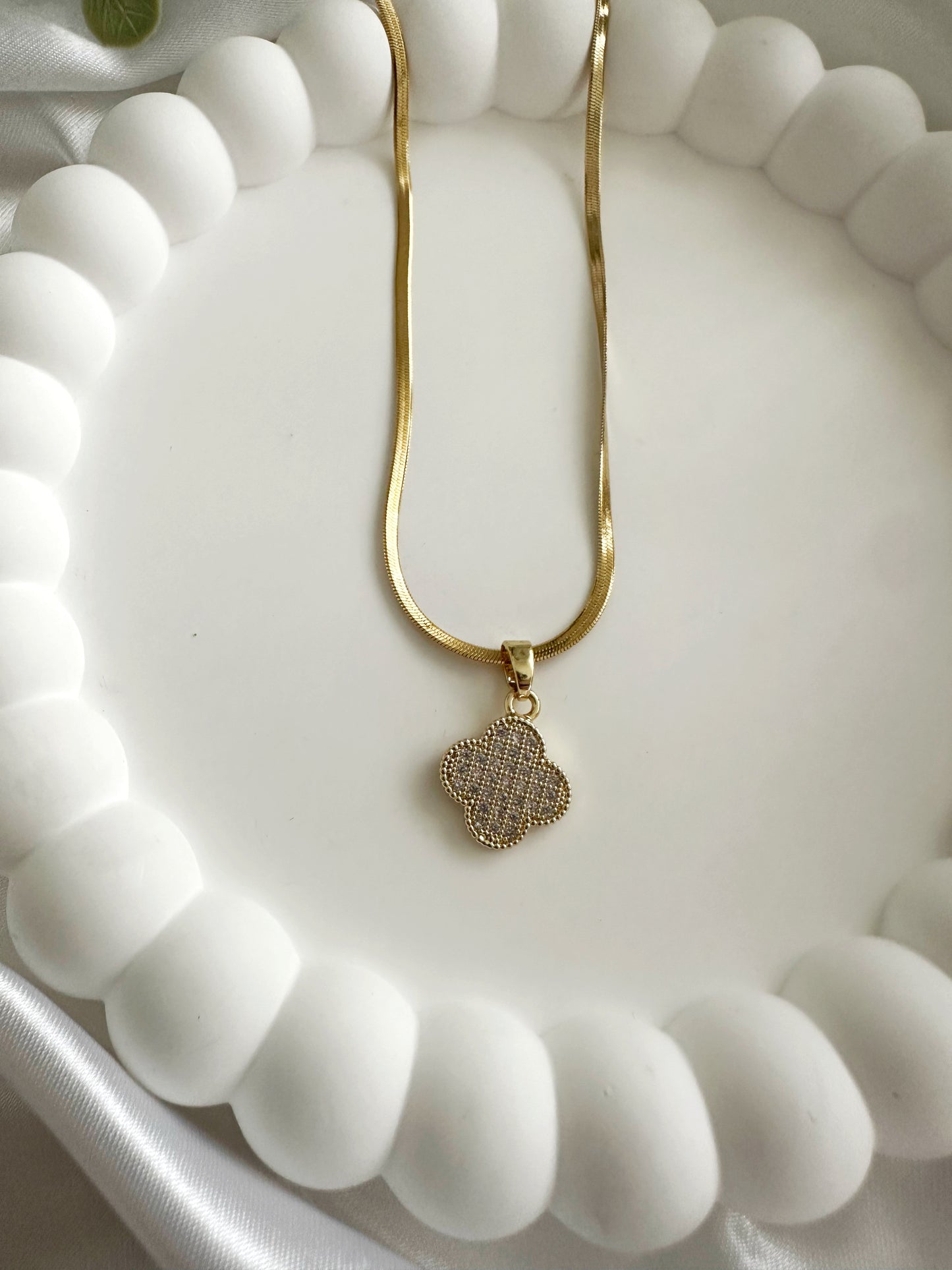 Glück Halskette 14 K