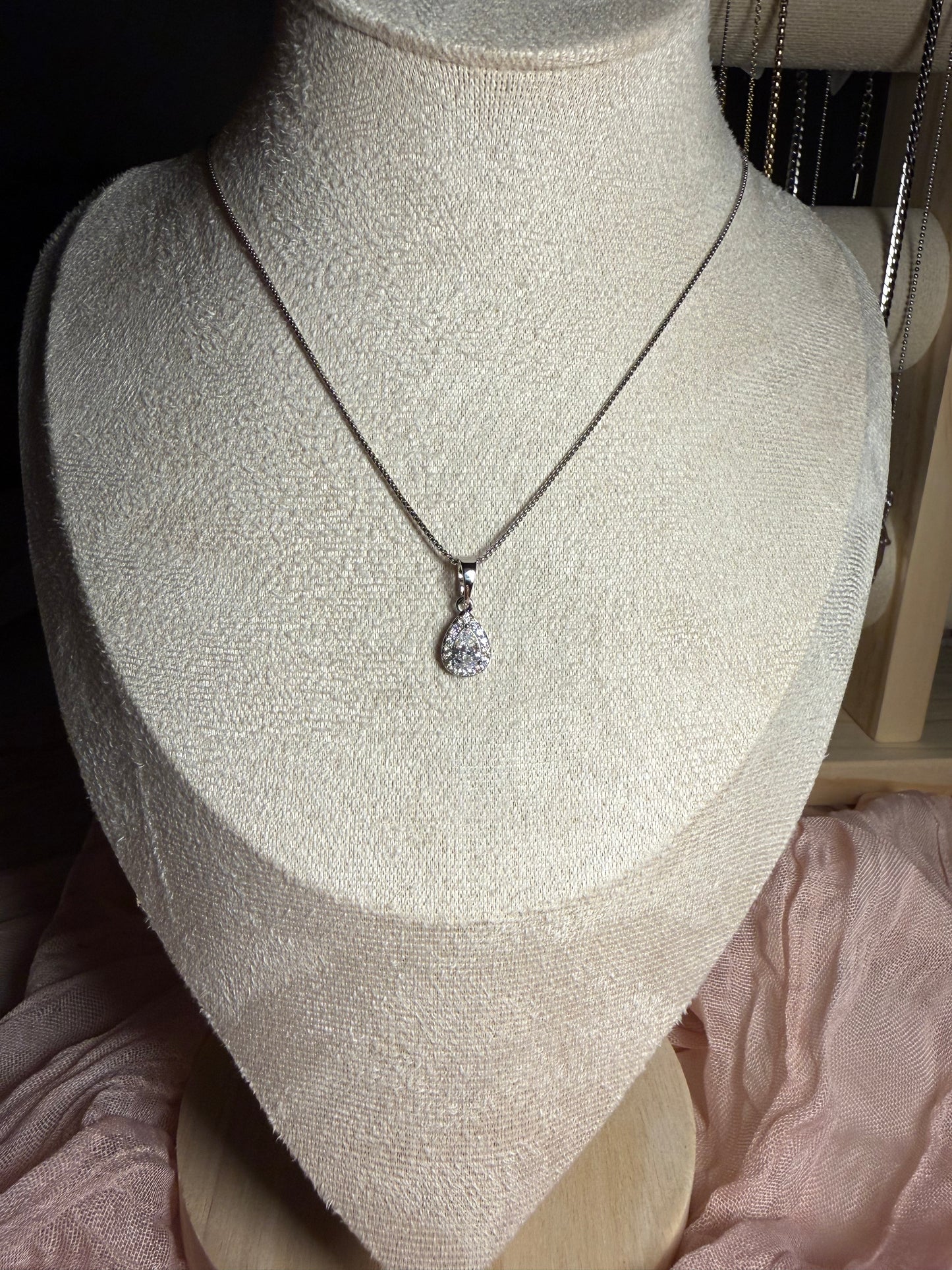 Damla Halskette Silber &Gold