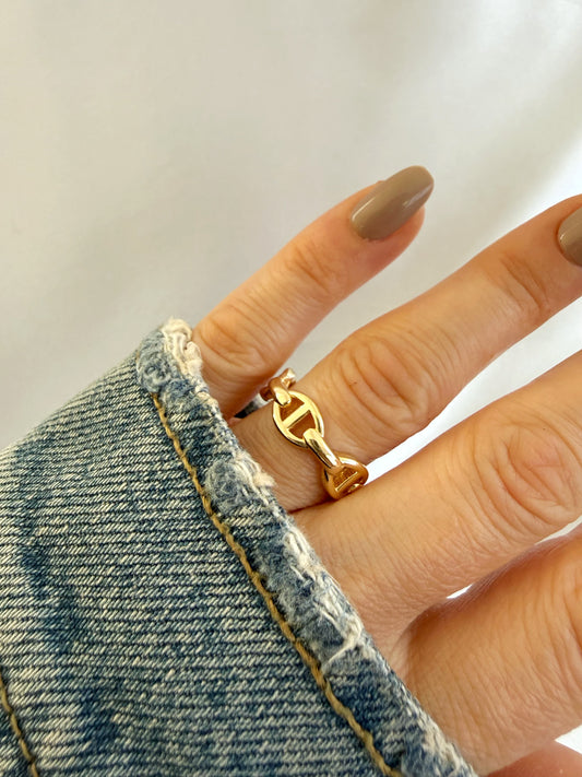 Daisy Ring Silber&Gold