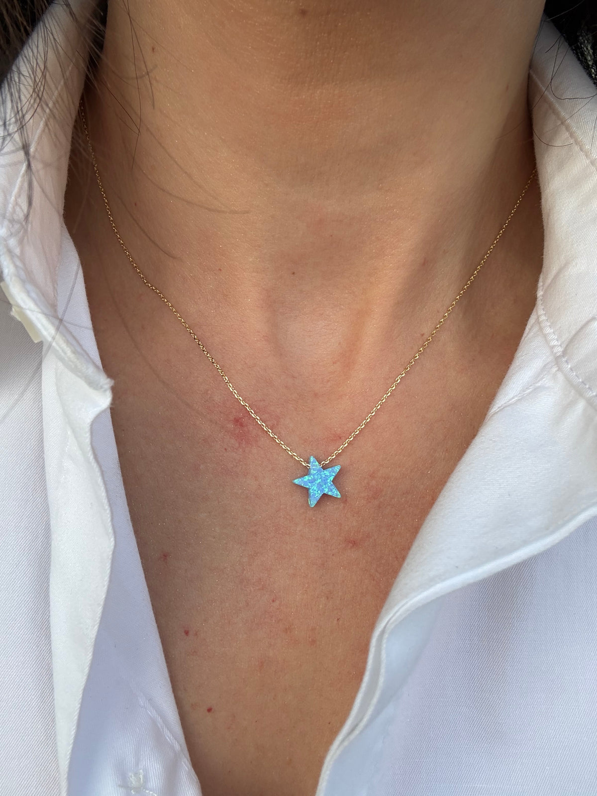 Blau Stern Halskette