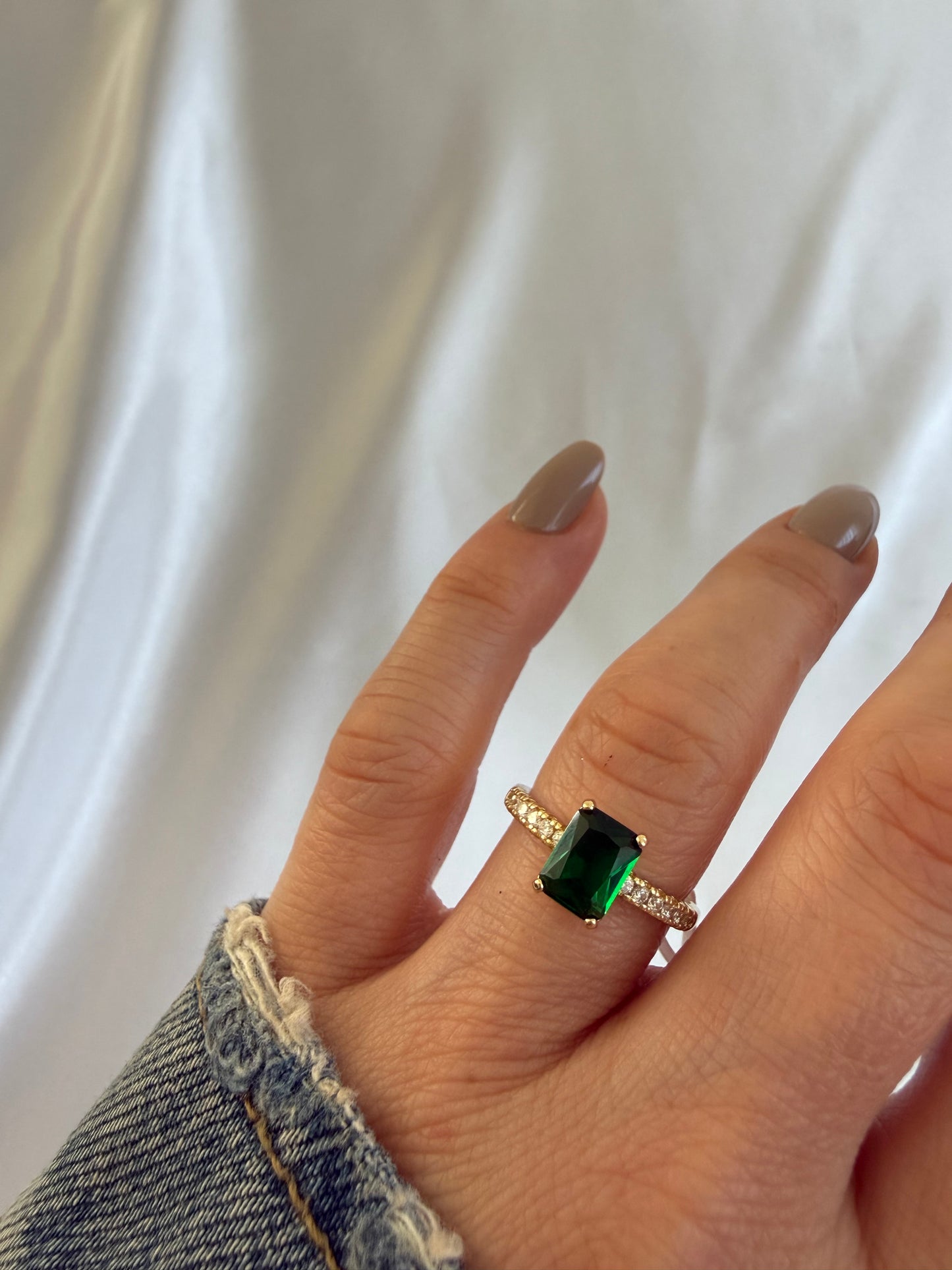 Grün Stein Ring