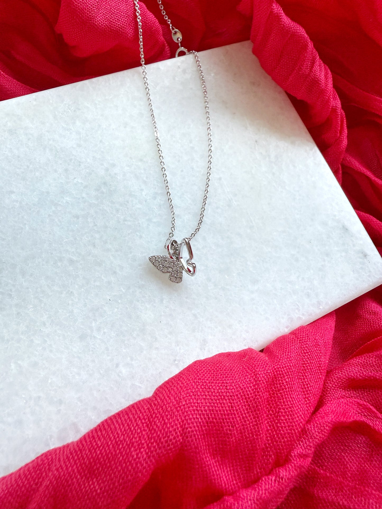 Lichtflügel Halskette Silber&Gold