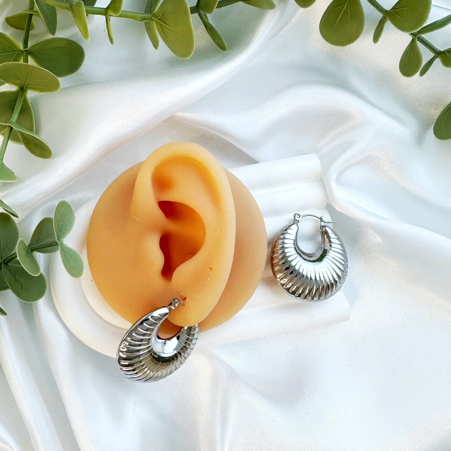 Spring Silber Ohrring