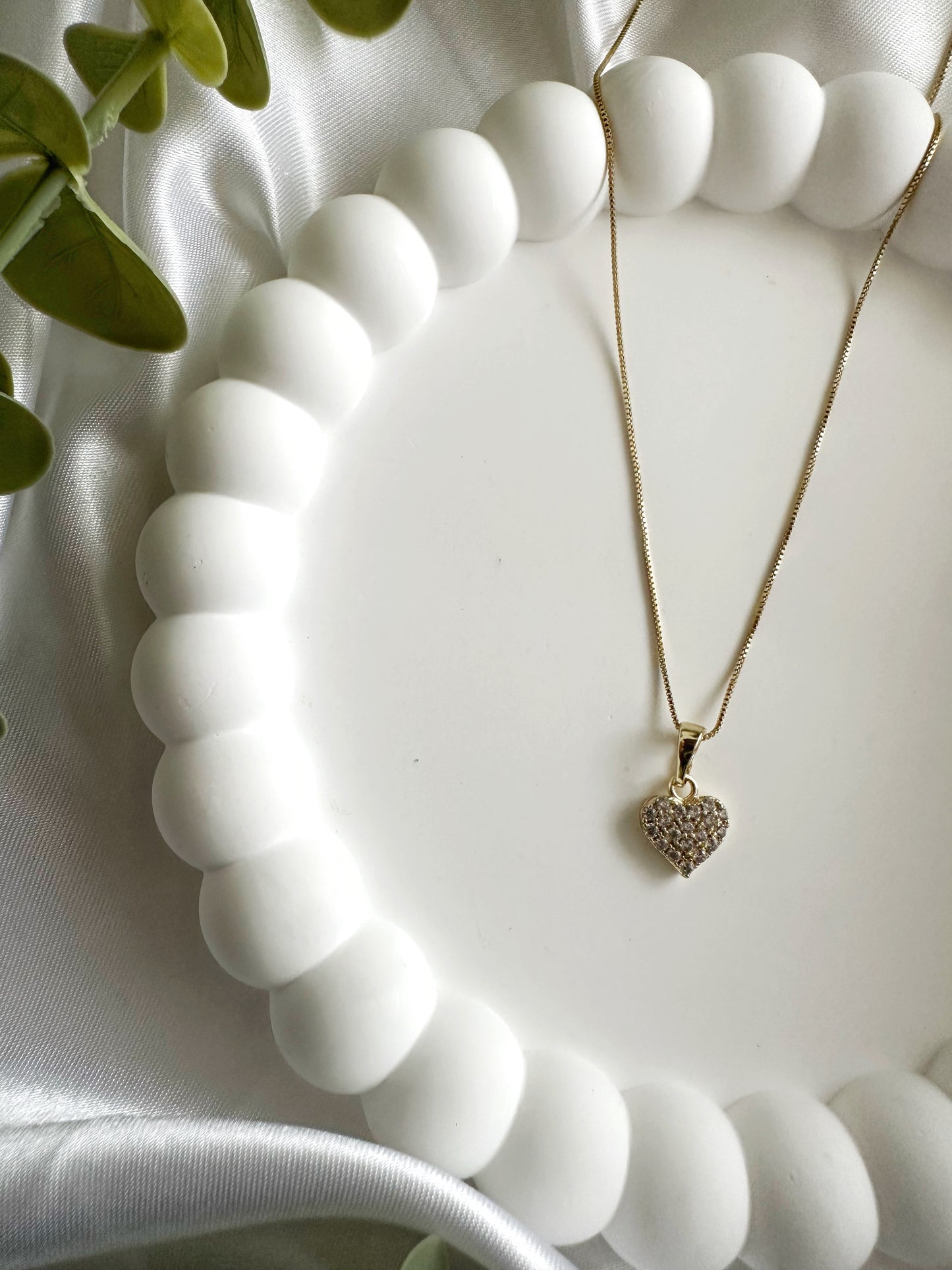 Mini Herz Halskette 14 K
