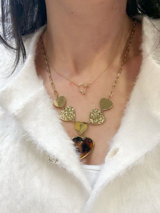 Herz Braun Halskette