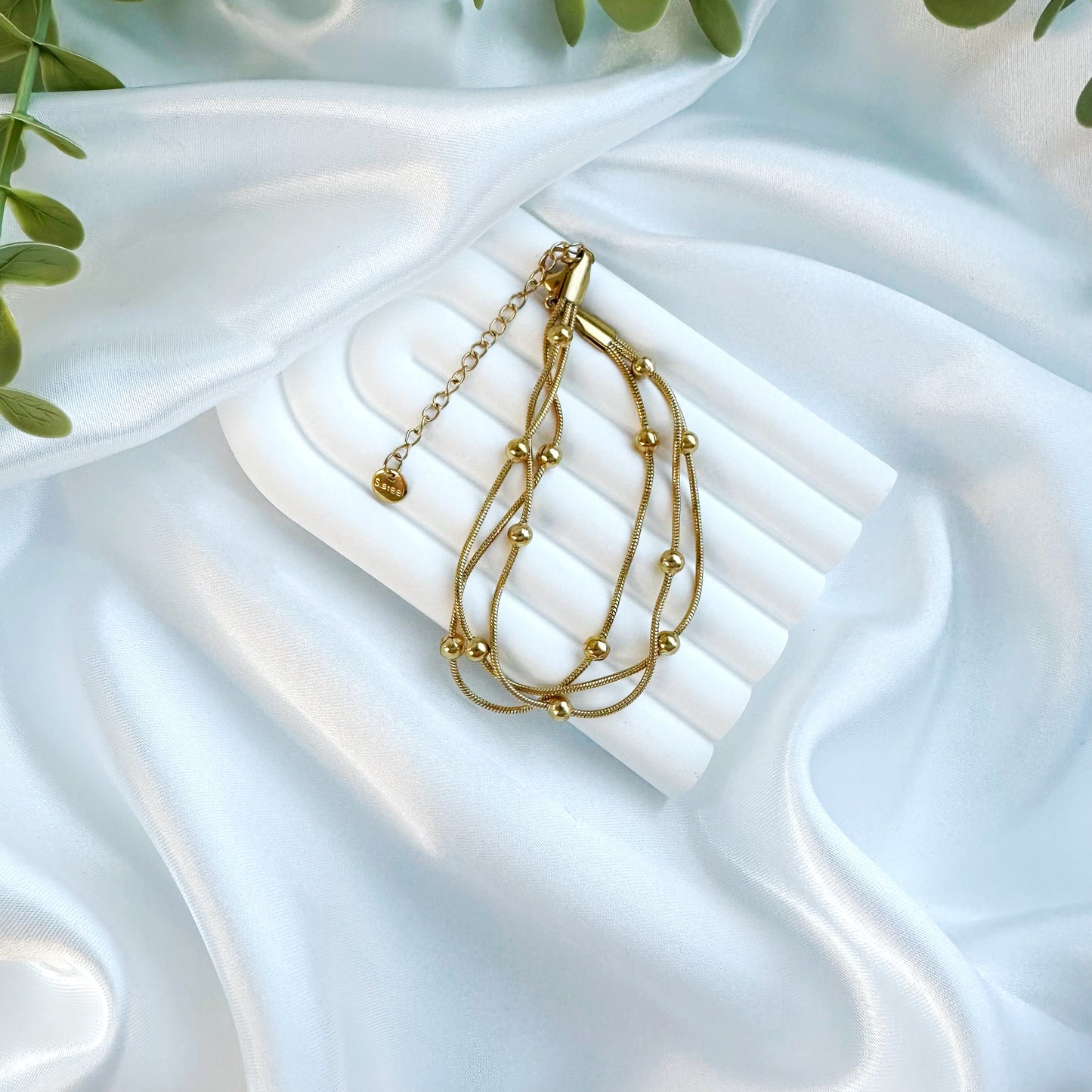 3er Elegant Armband Gold&Silber