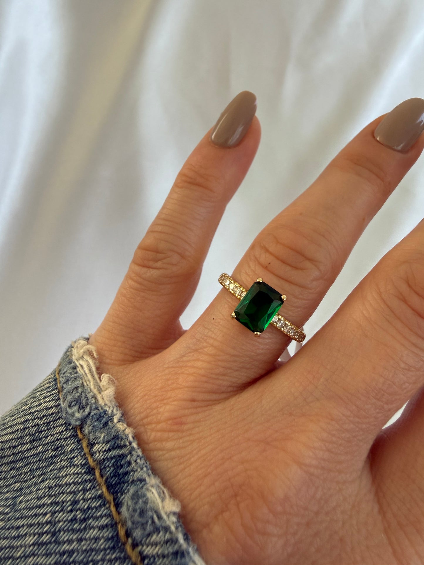Grün Stein Ring