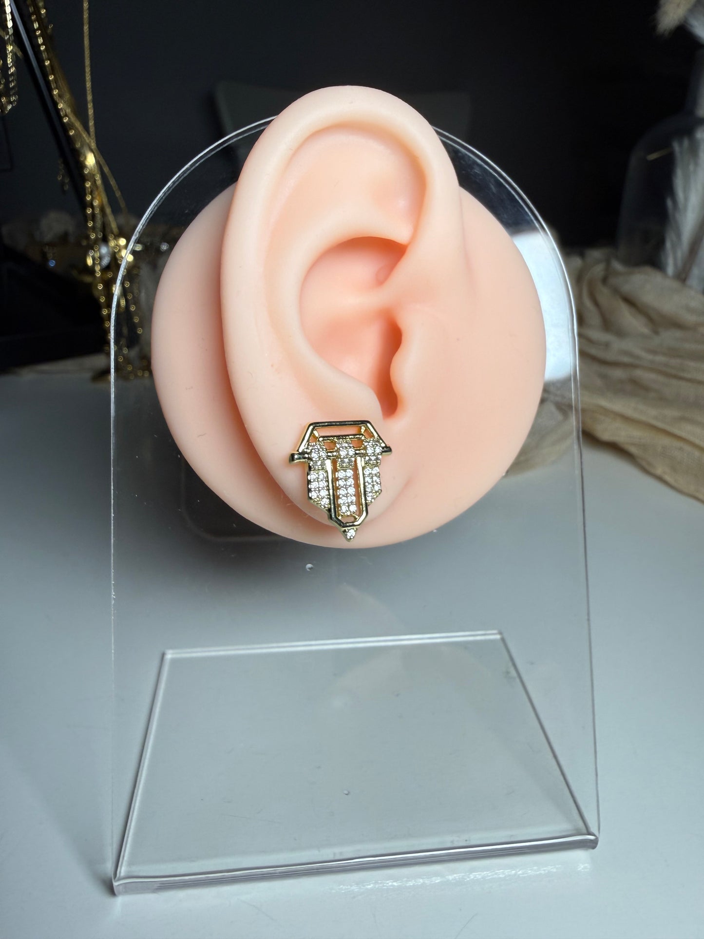 Mini Ohrring Silber&Gold