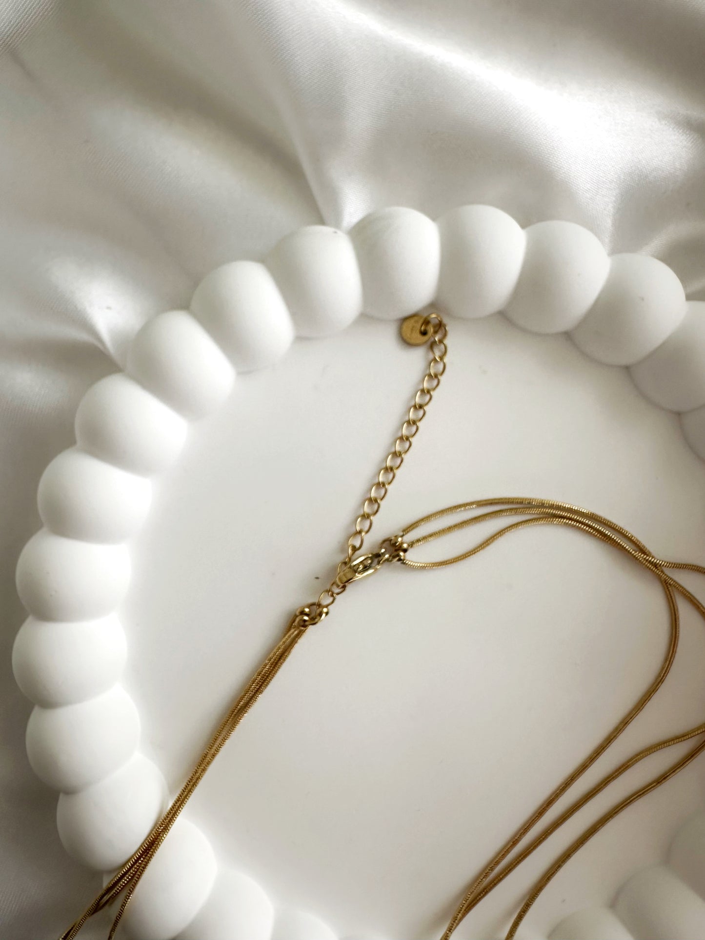 3er Elegant Halskette 14 K