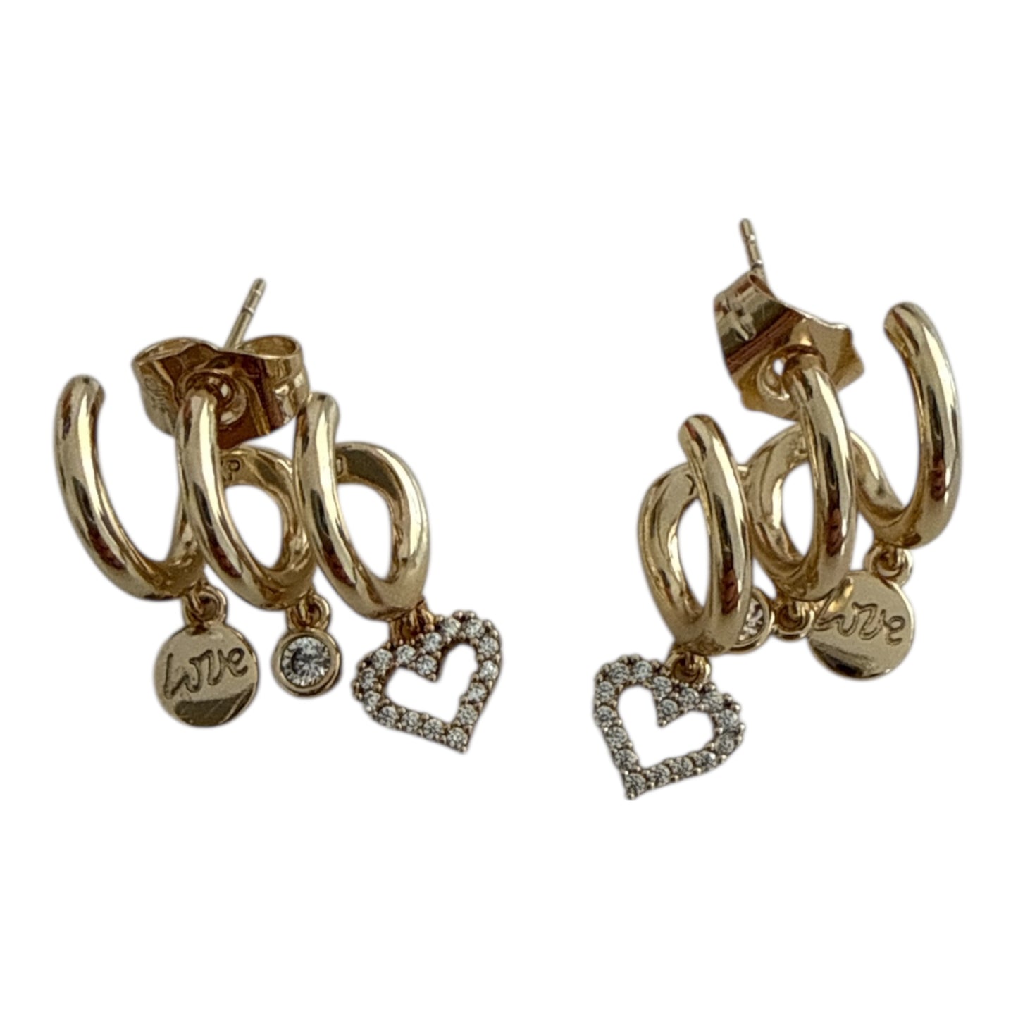3 in 1 Love Gold&Silber Ohrring