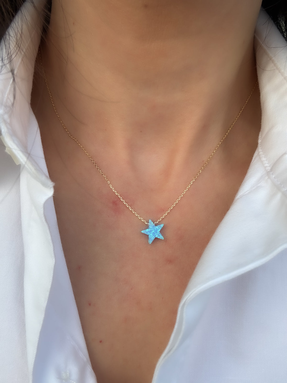 Blau Stern Halskette
