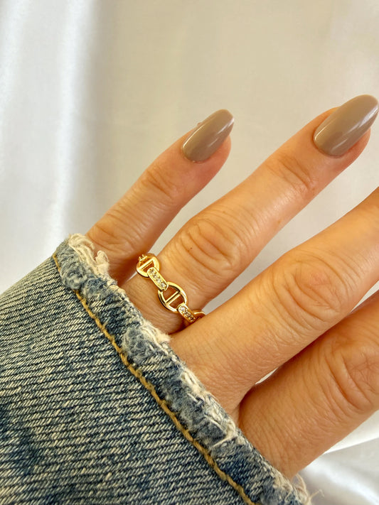 Clover Ring Mit Stein