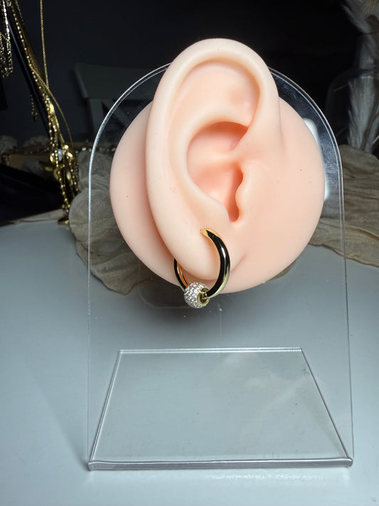 Charm Ohrring Gold&Silber