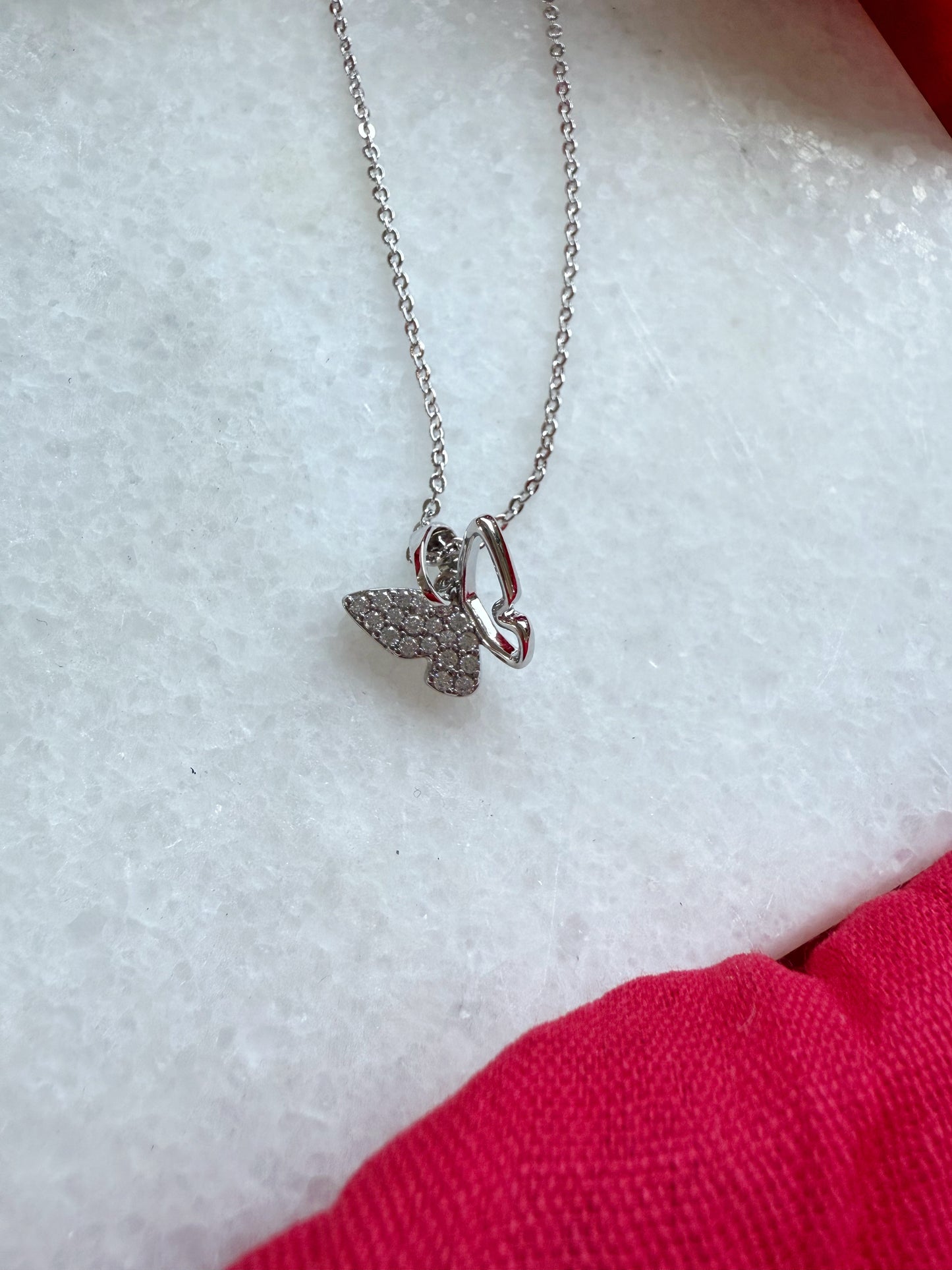 Lichtflügel Halskette Silber&Gold