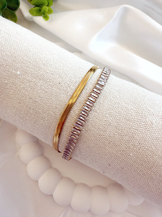 Baguette Snake Armband