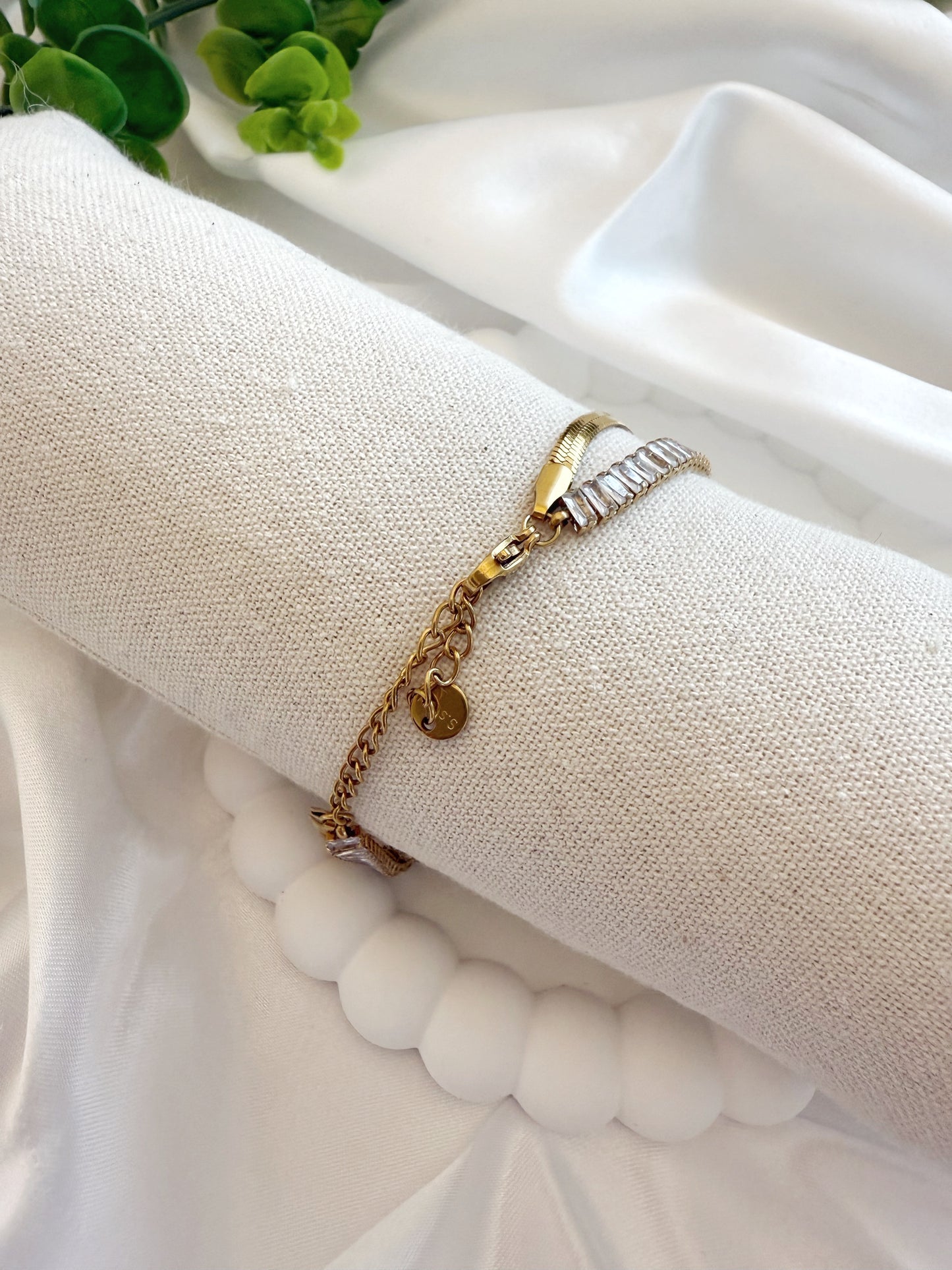 Baguette Snake Armband