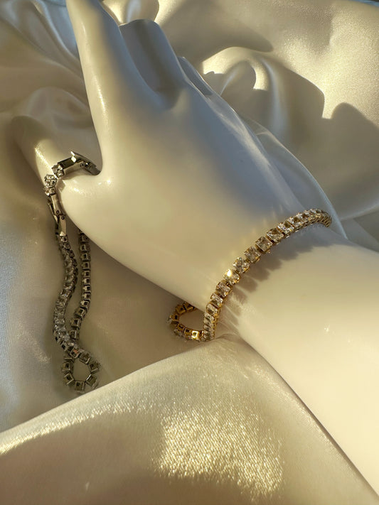 Glanzphad Armband 14 K vergoldet